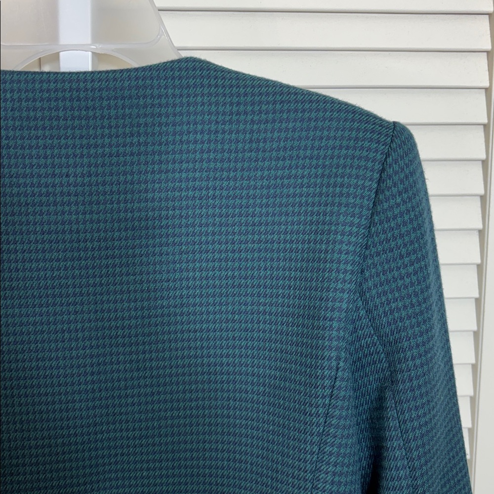 Favorite Daughter Dark Teal Cropped Button Houndstooth Emily Jacket XS - Picture 13 of 16